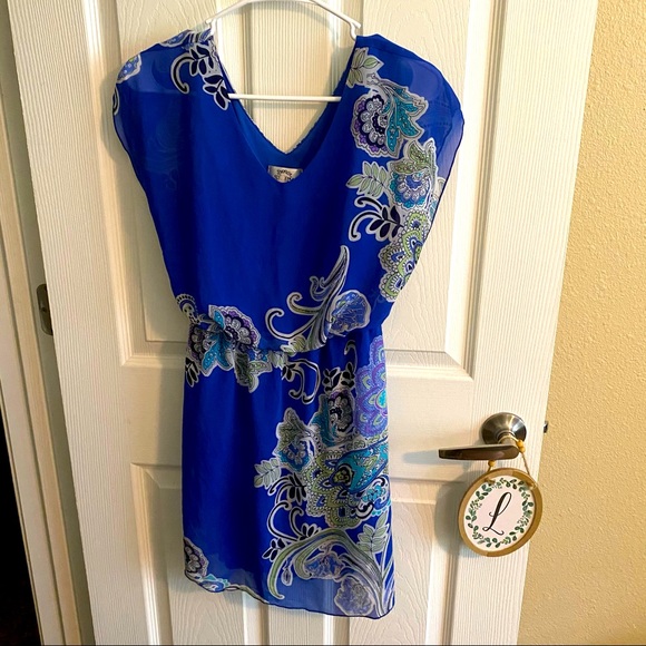 🌺 2 for $23 🌺 Sweet Storm Royal Blue Paisley Print Dress - Picture 9 of 9